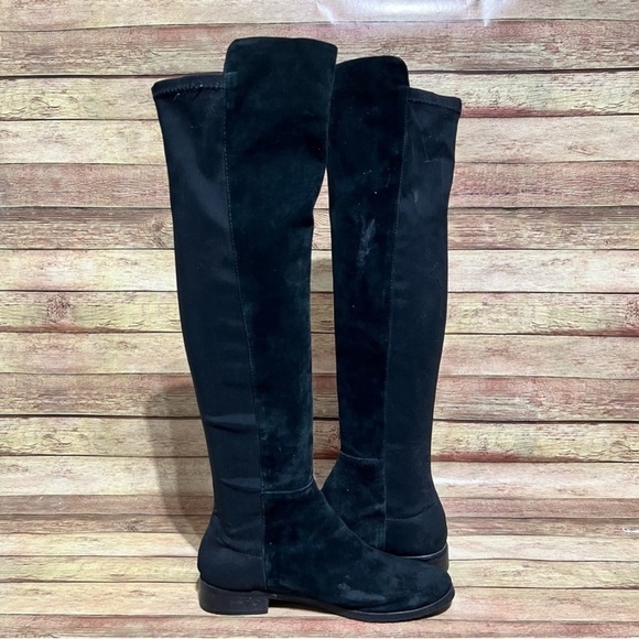 STUART WEITZMAN 5050 Bold Boot black suede over the knee women’s size 5 - Picture 4 of 13